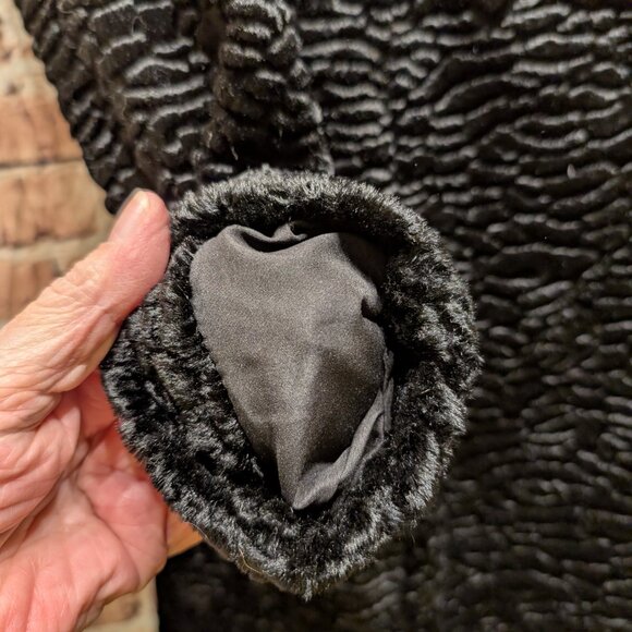 WHBM Black Textured Long Coat Size XS - Picture 9 of 14